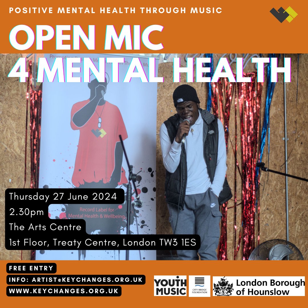 keychangesmusic's tweet image. Our open mic session is an inspiring showcase of performances from artists taking part in our music &amp;amp; wellbeing programme and challenges stigma around #mentalhealth issues @HounslowConnect #hounslow #openmic #music #talent #community #Wellbeing