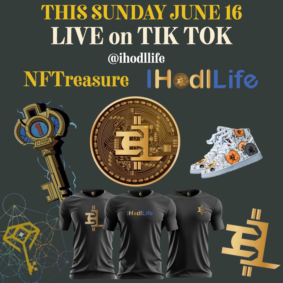 ihodllife's tweet photo. This Sunday !!   June 16th
IHodlLife LIVE AMA 
@ihodllife on Tik Tok.

With Special Guest Speaker
@jonray the project lead of @0xNFTreasure 

See you all this Sunday!

-IHodlLife
The Best Web3 Community
The Only Crypto Brand https://t.co/X5MISM6pS2