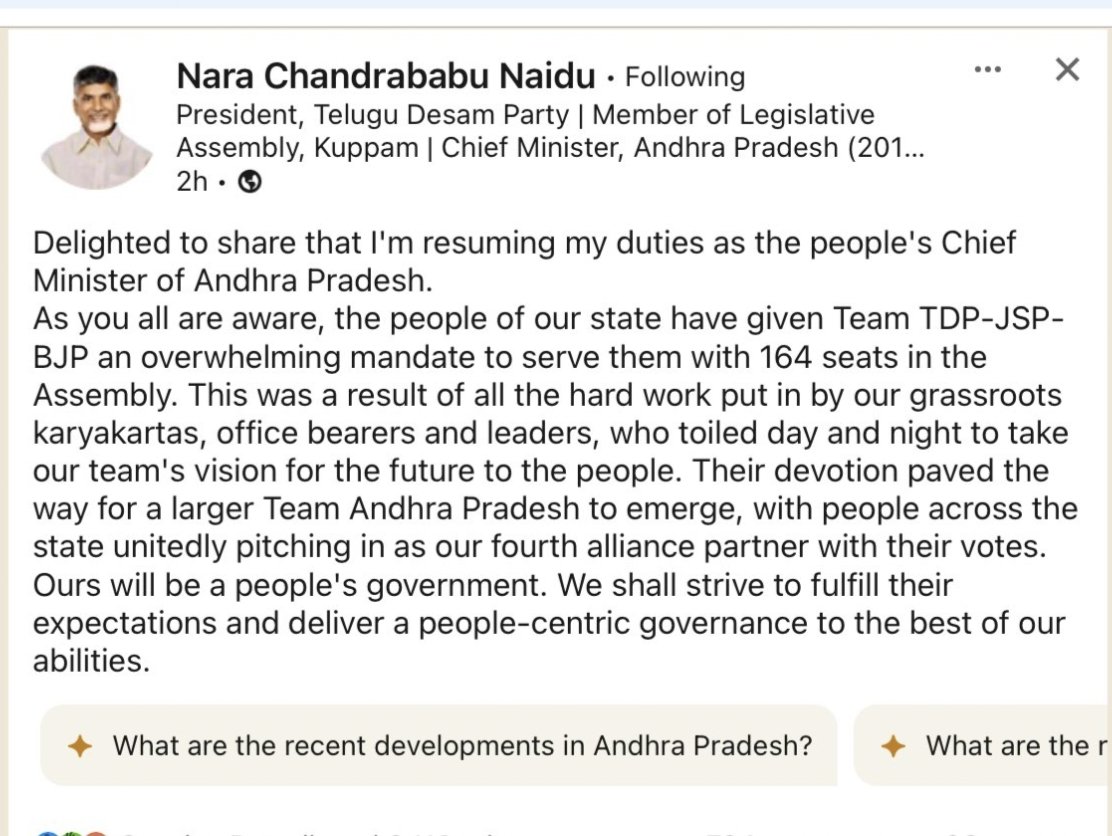 🇮🇳Indian politicians updating their resume in LinkedIn now a days