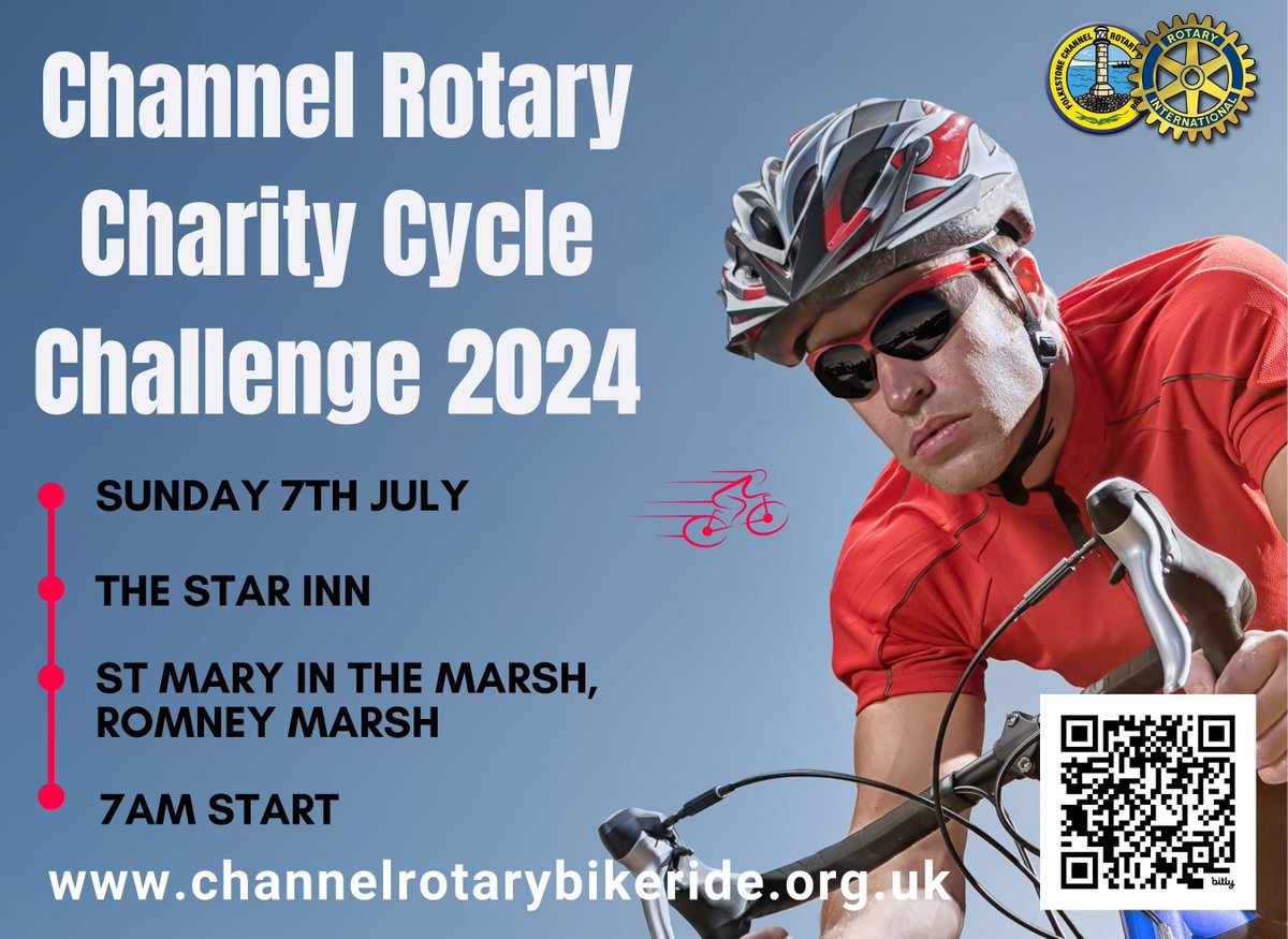 SouthKentMind's tweet photo. 🚲Keen cyclist? @RotaryChannel will be hosting the Channel Rotary Charity Cycle Challenge in #RomneyMarsh on Sunday 7 July 2024 in aid of @SouthKentMind &amp; other  local charities  
👉To find out more/enter in the challenge please go to: https://t.co/snv65dyD47

#fundraising #kent https://t.co/bJiPTldBgQ