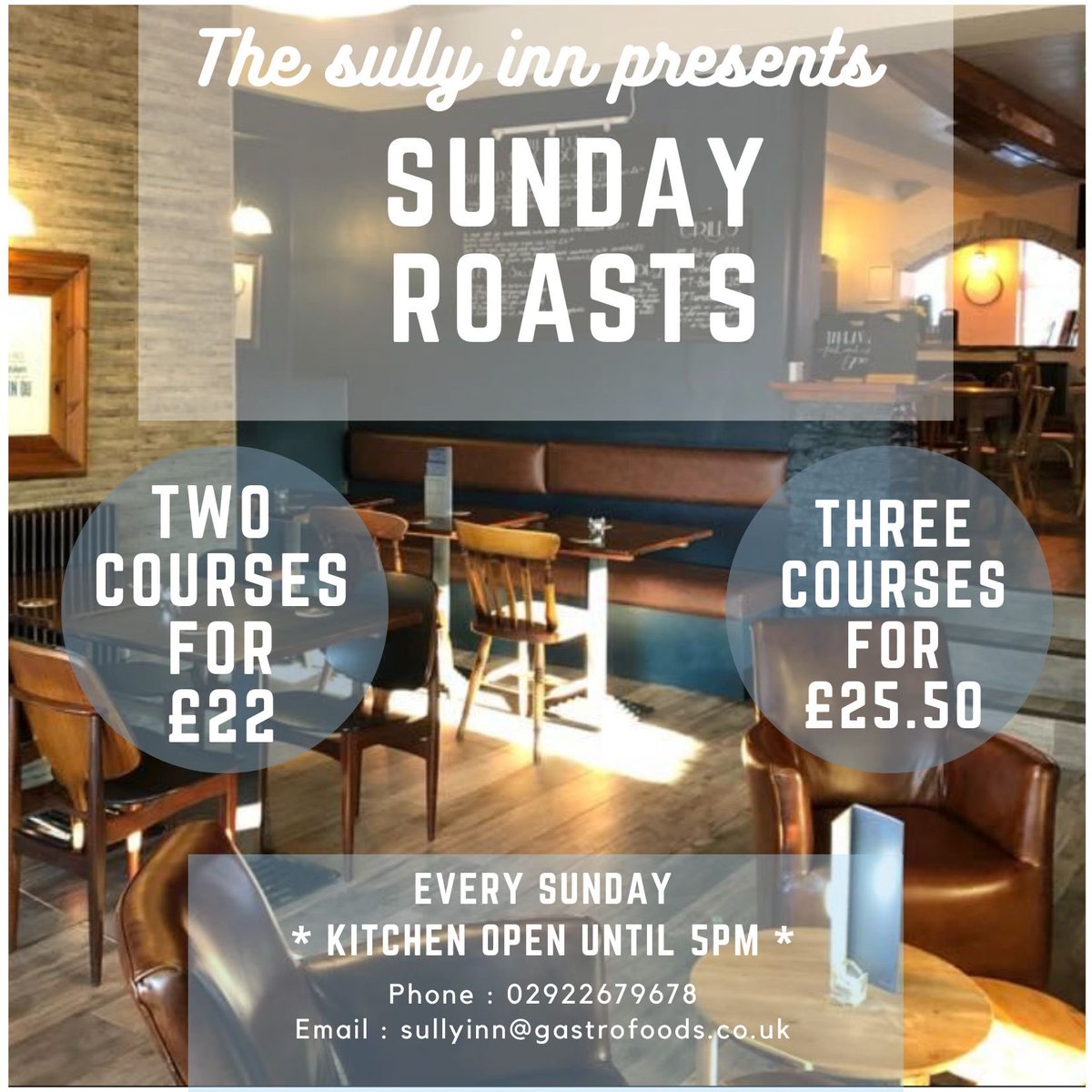 InnSully's tweet image. Father's day is just around the corner!

Treat your dad this father's day and join us for the day 🍽️🍻

To book your table please call 02922 679678 ☎️