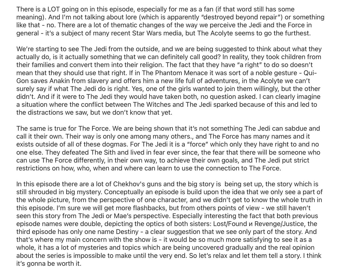 So, let’s talk The Acolyte Episode 3, shall we?