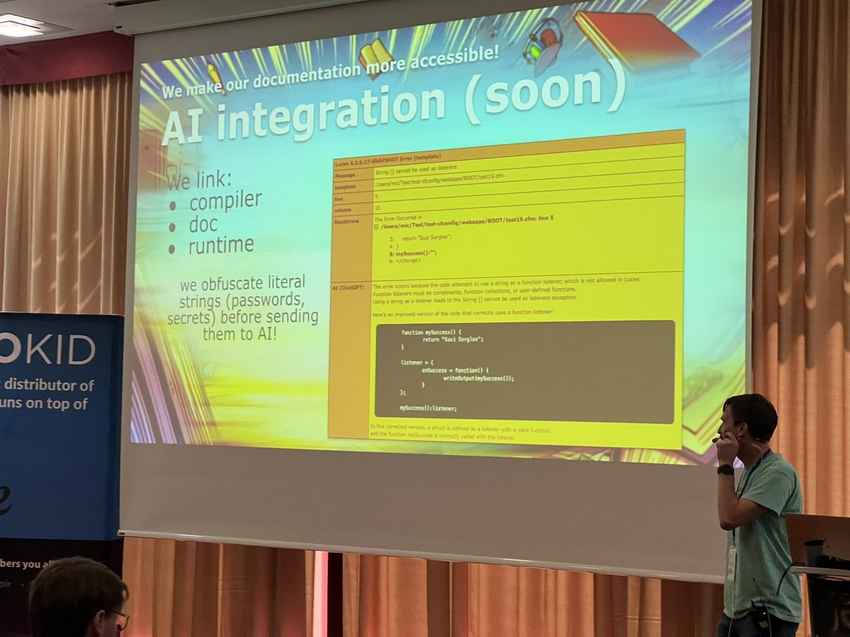 cf_camp's tweet image. Just awesome @micrailo 
AI coming soon to #Lucee !