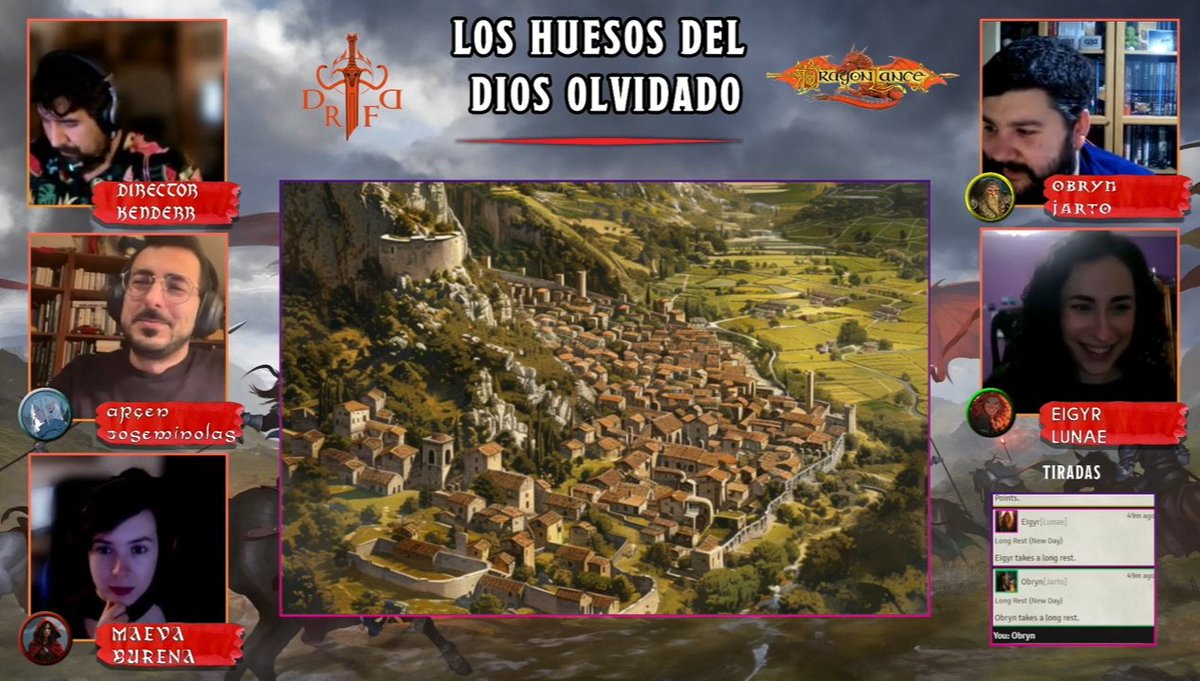 damerolydf's tweet photo. Hoy jueves sobre las 20:10 en #Twitch volvemos con Dragonlance y la campaña de Los Huesos del Dios Olvidado. A los mandos @Kenderr6 y como pjs @Josemillennial, @psychorold20, @sarabelenm y Jarto. ¿Te vienes?⬇️⬇️⬇️
https://t.co/HIVoMJBdv8 https://t.co/61AAOUuD0s
