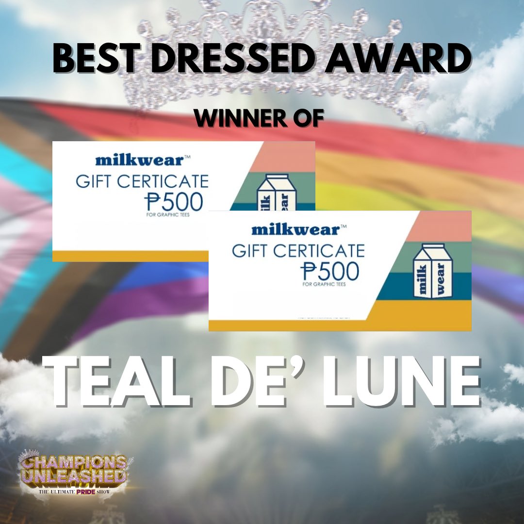 iqueenique's tweet photo. Congratulations to Pia Saez and Teal De' Lune for winning our Best Dressed Award! Enjoy two gift certificates each from Milkwear Official  

Check out your email for the e-copy of your prize as our team will send it out 🎉 https://t.co/6hbJ2LcAhz