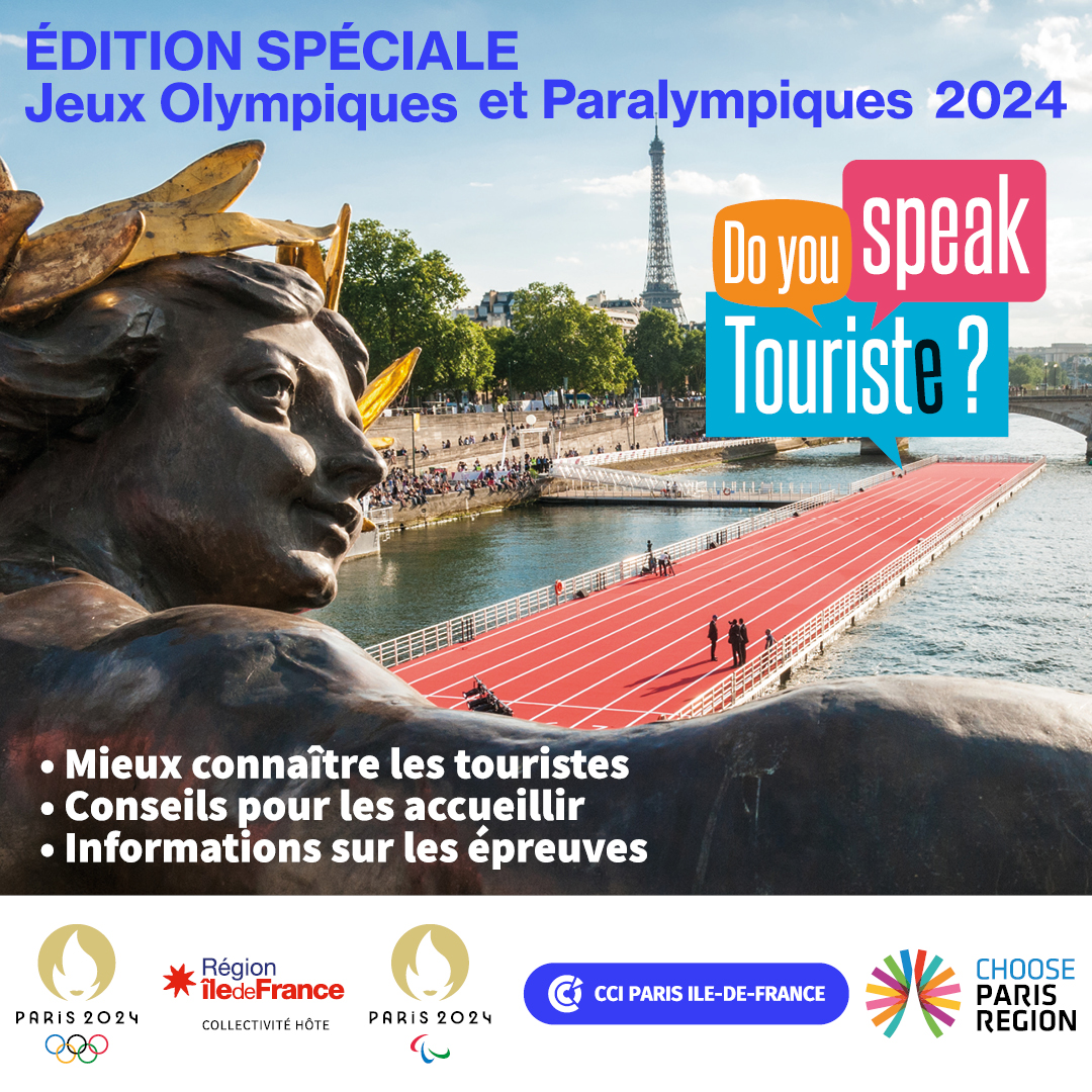 Chaque année la #CCI_Paris_IdF s'associe à la région <a href="/iledefrance/">Région Île-de-France</a> et à <a href="/ChooseParisReg/">Choose Paris Region</a> pour produire &amp; diffuser son guide #DoYouSpeakTouriste destiné aux #commerçants pour mieux connaître &amp; accueillir les #touristes.
Découvrez l'édition spéciale #JOP2024 👉cciparisidf.fr/dyst-jop2024