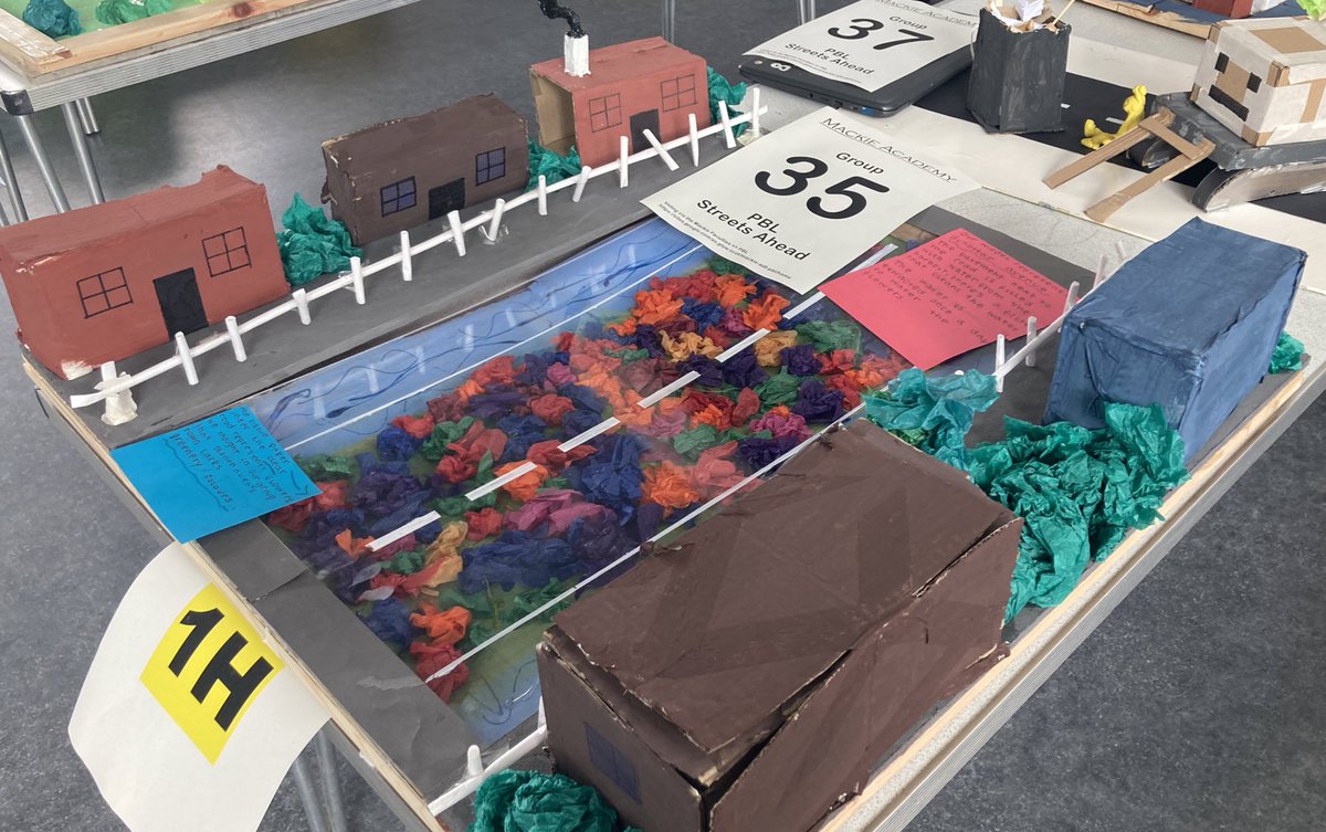 ArtDesignTech_'s tweet photo. @VADundee And our winners were… 🥁 

Best Model = (colourful underground river) Georgia, Suzy, Rosie, Brooke

Best Idea = (rainbow sensory music bridge) Bella, Scarlett, Amy 

Most Feasible = (Football Bin) Benjamin, Ellis, Jack, Nathan 

@MackieAcademy https://t.co/3TyW7O6r2O