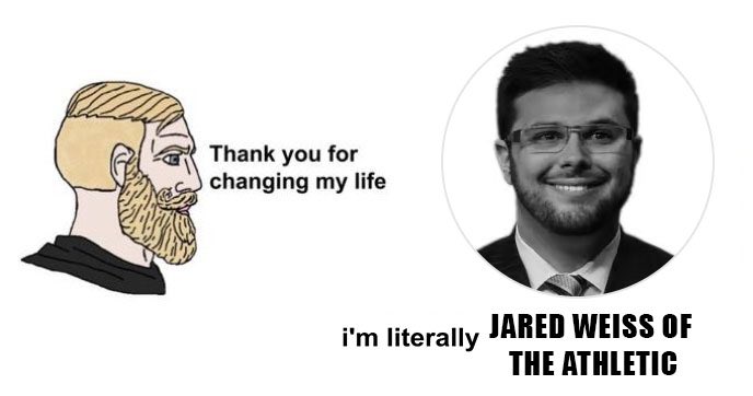 Happy birthday to the guy who hired me as a video producer ten years ago despite me having literally zero experience. Been a hell of a journey for us both <a href="/JaredWeissNBA/">Jared Weiss</a>