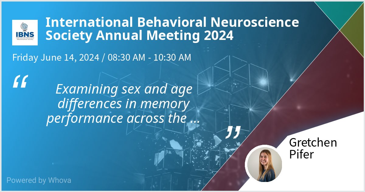 I am speaking at the International Behavioral Neuroscience Society Annual Meeting 2024! Stop by tomorrow morning to chat about circadian rhythms and memory if you’re attending :) <a href="/IBNSConnect/">IBNS</a> #IBNS2024