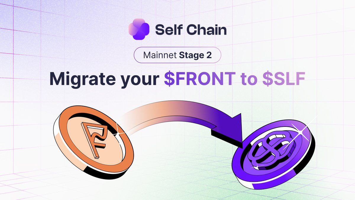 FrontierDotXYZ's tweet photo. 👉 The time is here to migrate your $FRONT → $SLF and contribute to the next stage of our community's journey.

1️⃣ Bridge your $FRONT from BSC to Ethereum Mainnet
2️⃣ Migrate $FRONT to $SLF

Follow this using the official links in the tweet below ⬇️ https://t.co/2OurdjIGz7