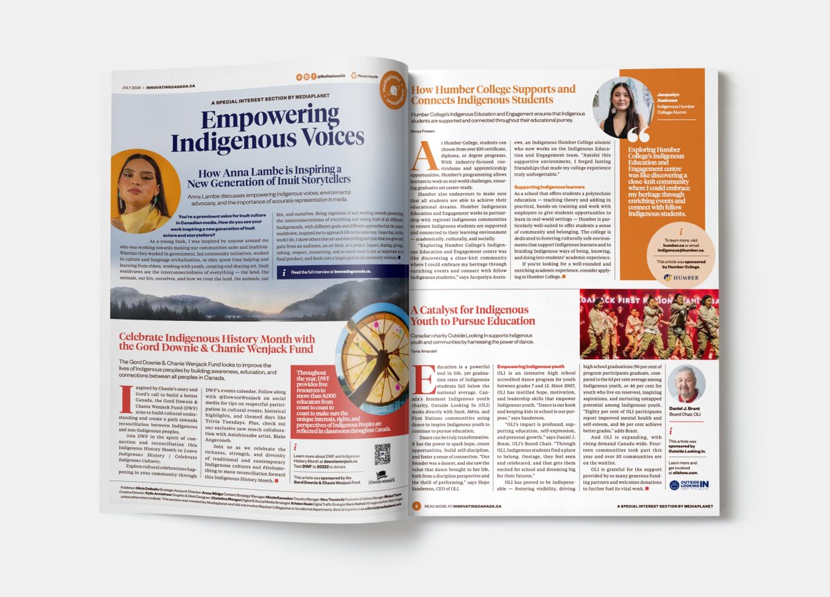 Mediaplanet Canada (@mediaplanetca) on Twitter photo 📢 The 'Empowering Indigenous Voices' issue aims to celebrate Indigenous communities, raise awareness on the issues that affect these communities and amplify messages of support and empowerment across Canada.
<a href="/downiewenjack/">Downie Wenjack Fund</a> <a href="/OutLookingIn/">Outside Looking In</a> @humbercollege <a href="/BCTreaty/">BC Treaty Commission</a>
Read the full 📢 The 'Empowering Indigenous Voices' issue aims to celebrate Indigenous communities, raise awareness on the issues that affect these communities and amplify messages of support and empowerment across Canada.
<a href="/downiewenjack/">Downie Wenjack Fund</a> <a href="/OutLookingIn/">Outside Looking In</a> @humbercollege <a href="/BCTreaty/">BC Treaty Commission</a>
Read the full