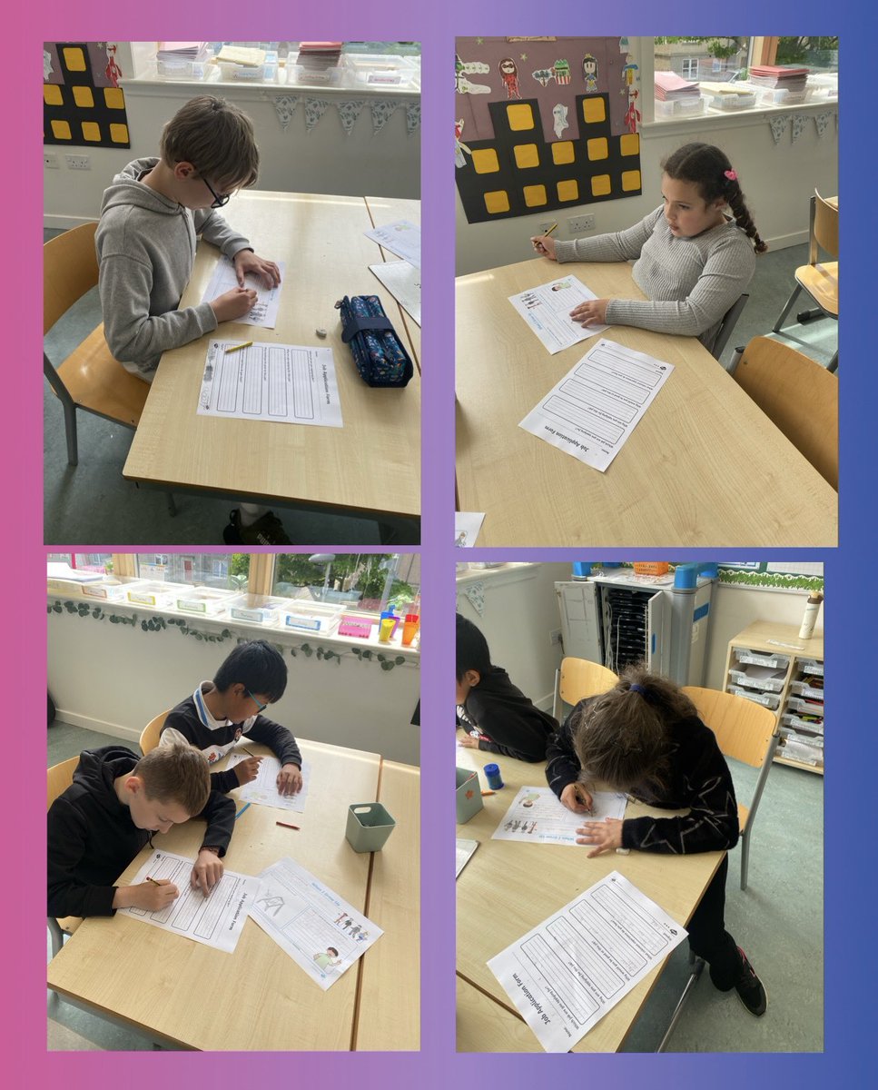 MrsFaryma's tweet photo. Today P5/6 thought about the type of job they would like when they grow up. We practiced writing a job application and roll played a interview scenario ๐ @SeatonPSchool #WorldOfWork #WOWWeek https://t.co/ODpd9CkvHs