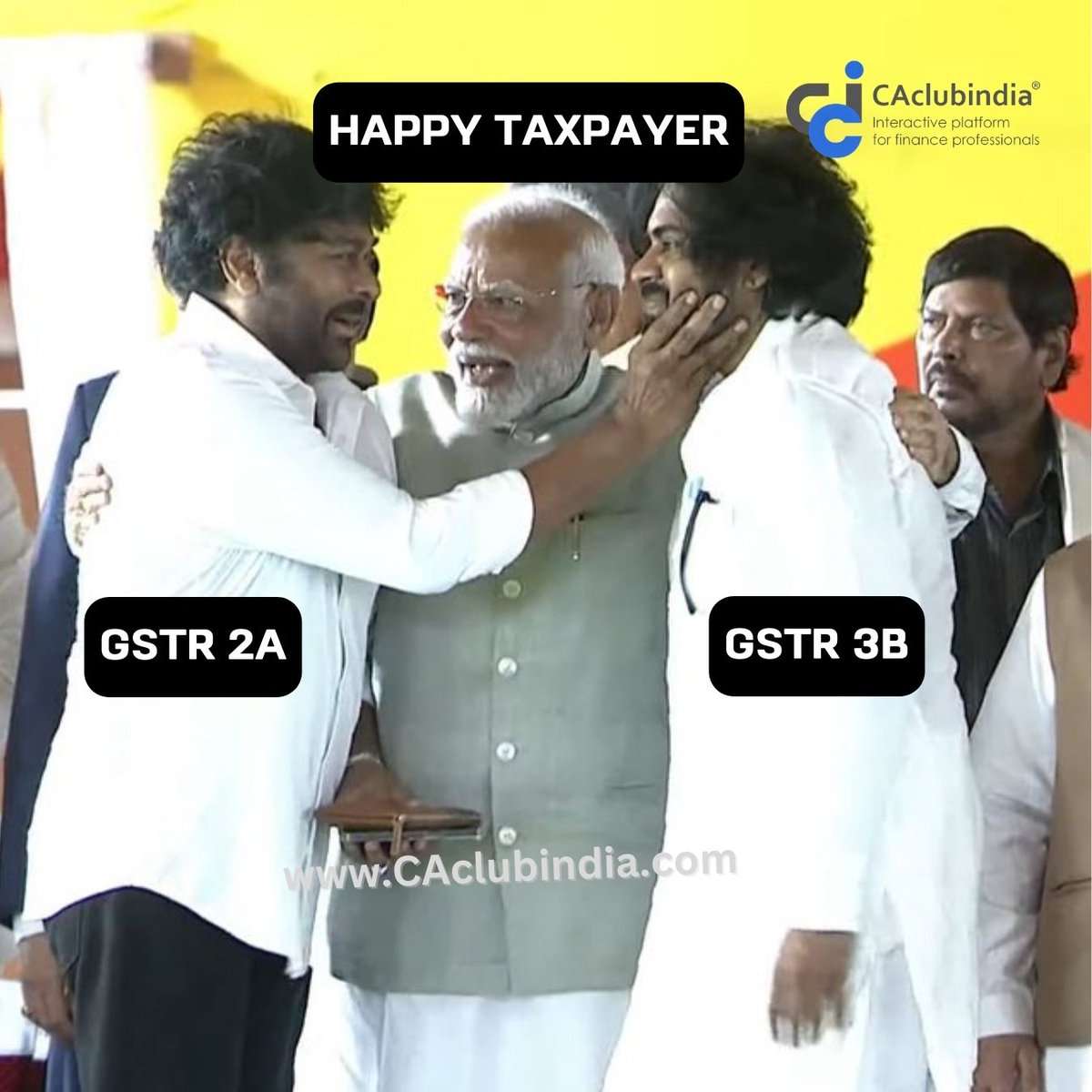 CAclubindia's tweet image. When your GSTR 2A successfully reconciles with GSTR 3B! 🙂🙃 #gst #gstreturn