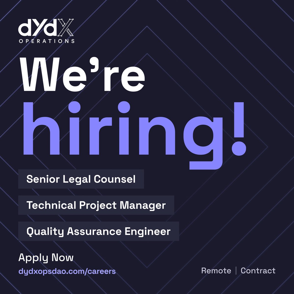 dYdX Ops subDAO tweet media