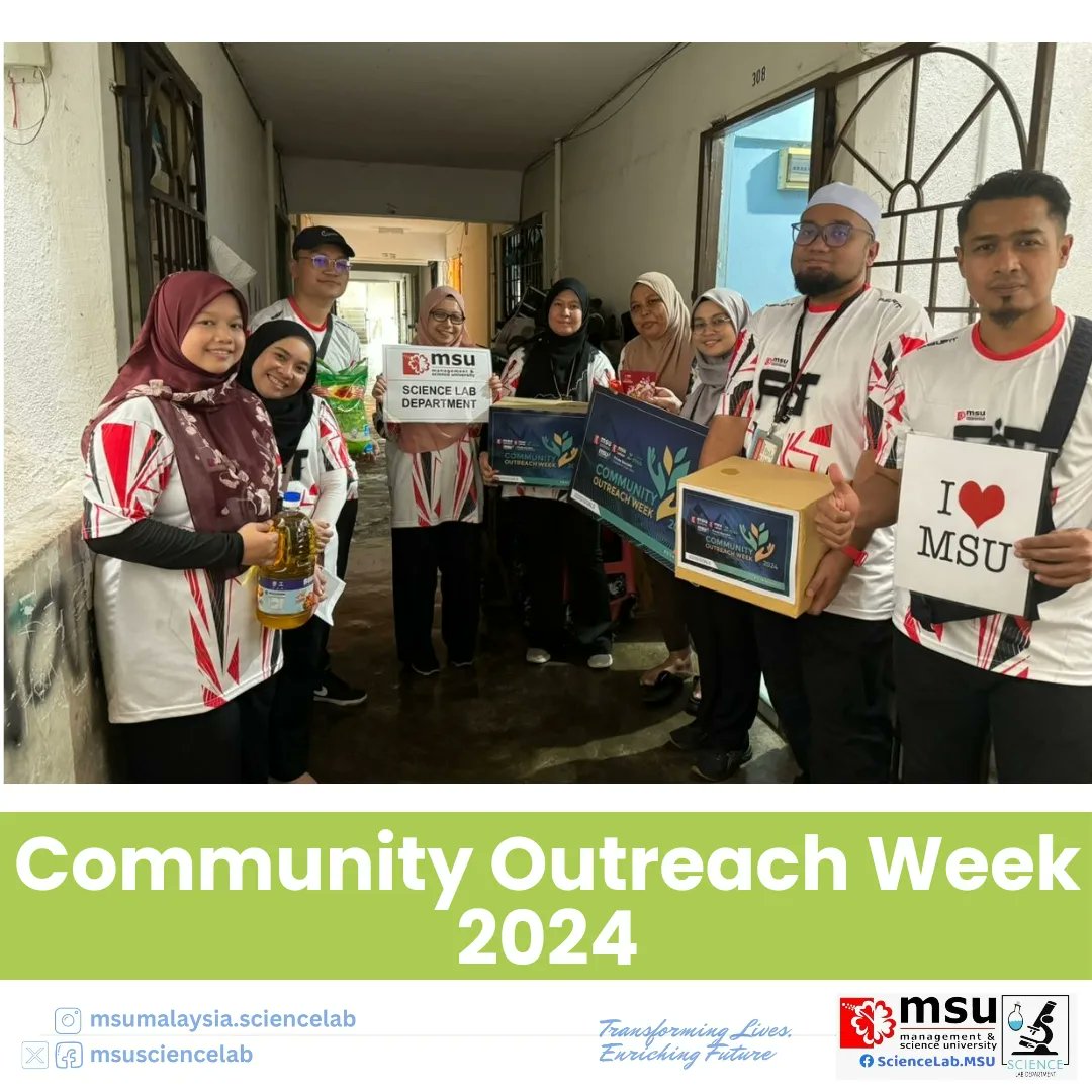 MSUsciencelab's tweet photo. Engaging with the community through the Community Outreach Week 2024 programme. @msusciencelab takes this opportunity to deliver basic essentials to B40 families to celebrate the upcoming Eid-adha festival.
#MSUmalaysia
#communityoutreachweek
#SDG01
#SDG02
#SDG17 https://t.co/w8EScJPchU