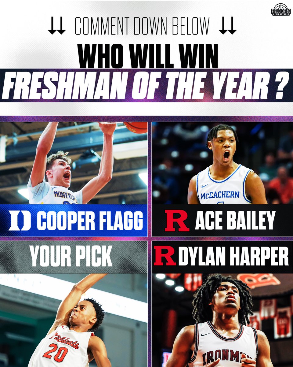 TheFieldOf68's tweet photo. The NEXT WAVE of CBB FRESHMAN ⭐️’s are here😳🔥

Who will win Freshman of the Year?👀⬇️ https://t.co/faGnyOEF9f