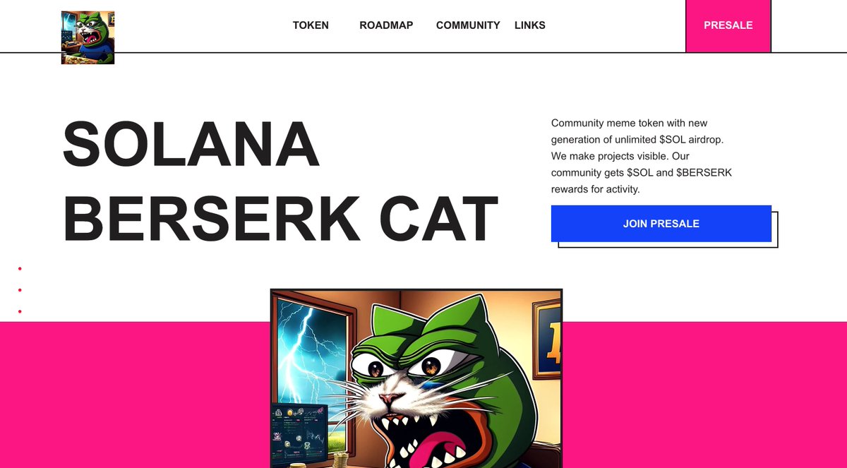 BerserkSolana's tweet image. $BERSERK website is LIVE🚀
solanaberserkcat.com