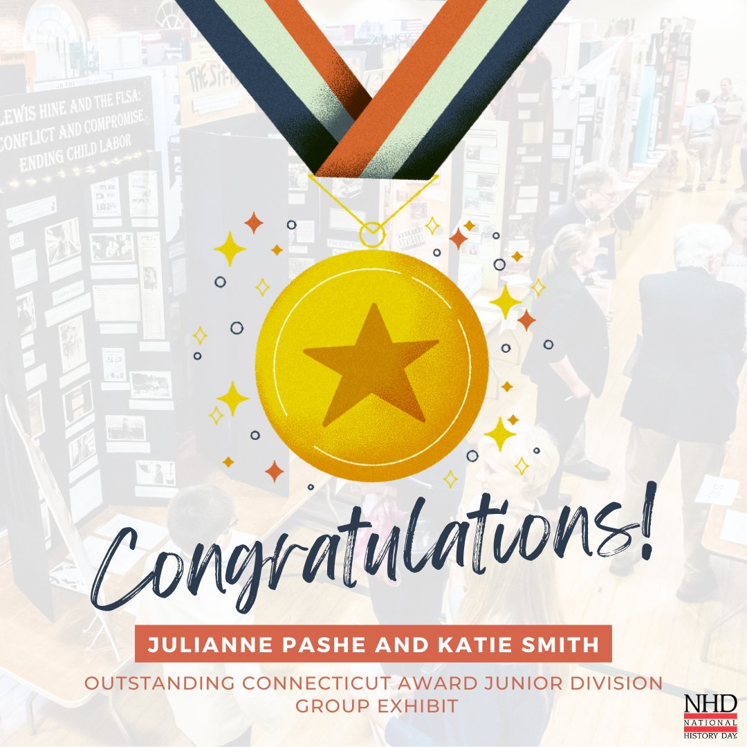 CTHistoryDay's tweet photo. Congratulations to Julianne and Katie! Their project "The Capital Crawl: A Climb for Disability Equality and the Push for the ADA" was awarded the Outstanding Connecticut Award Junior Division at National History Day! https://t.co/RMS3XjK7cX