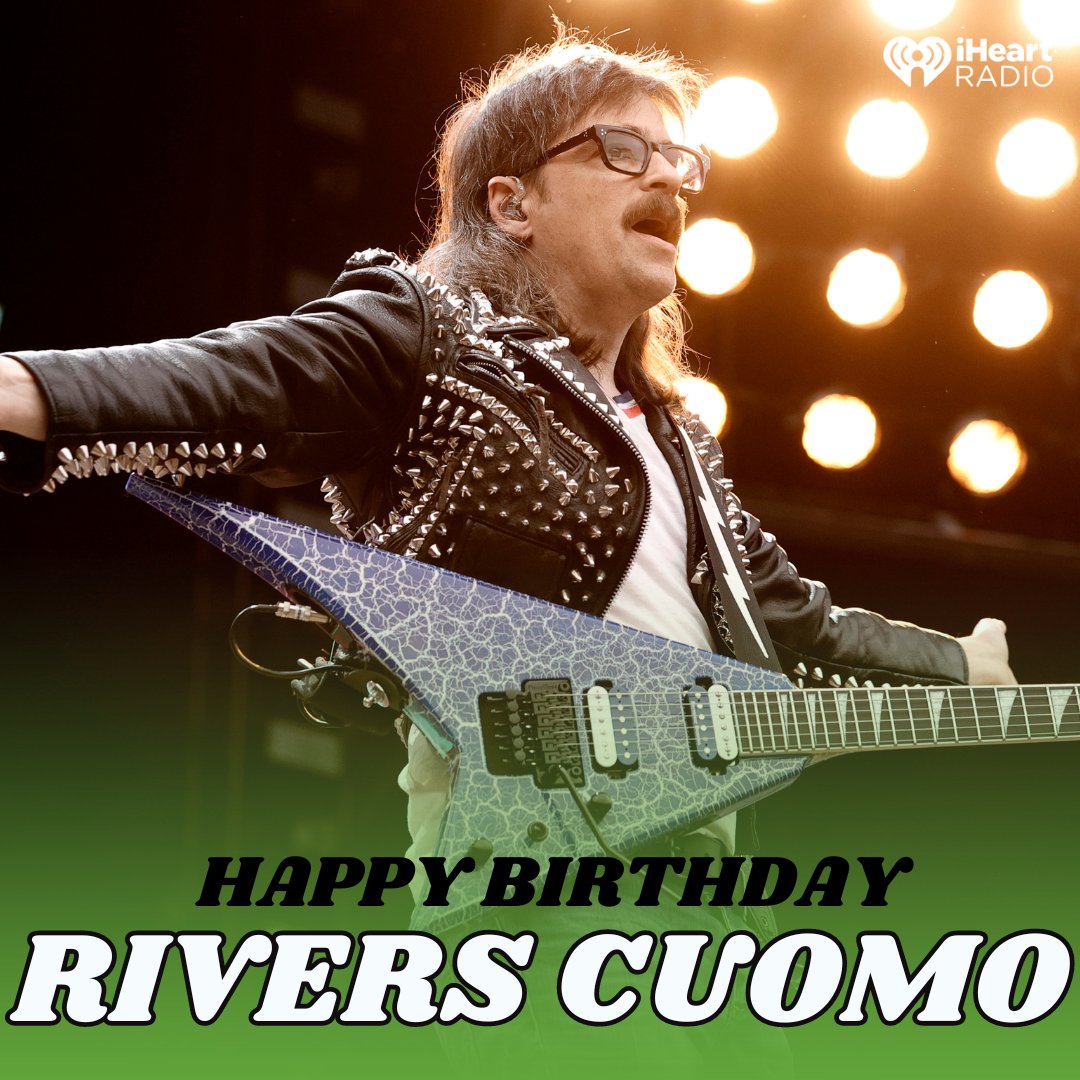 HAPPY BIRTHDAY RIVERS CUOMO! 🤘Celebrate with us &amp; #Weezer on the free <a href="/iHeartRadio/">iHeartRadio</a> app! 🎸🎶

📲 ihe.art/KGOA7ko