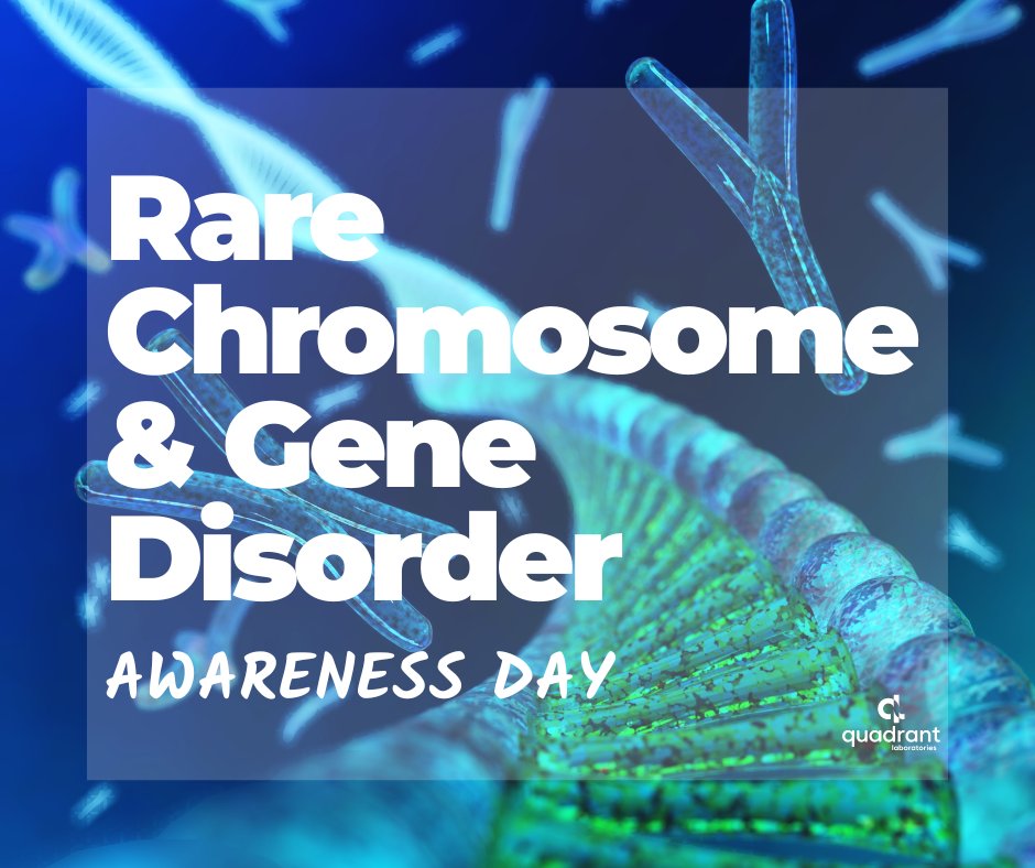 quadrantlabs's tweet photo. Today is Rare Chromosome and Gene Disorder Awareness Day! While we focus heavily on #autism, it's vital to note that rare disorders often coexist with autism. Our comprehensive ASD/ID Gene Panel includes associated conditions. #RareDisorders #GeneticTesting https://t.co/kTiRdOCBv3