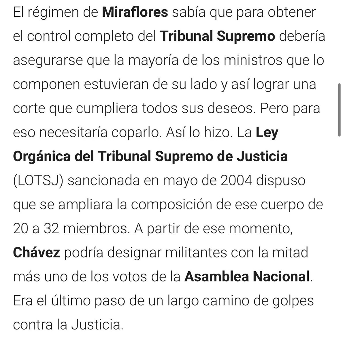 FroilLannister's tweet photo. 2004. Chávez, molesto por no poder controlar al Poder Judicial promulga una ley que sirve para poder nombrar los jueces usando una mayoría simple en el Congreso. También aumenta el número de miembros del Supremo de 20 a 32 para poder controlarlo al nombrar a 12 magistrados afines. 

20 años después, Sánchez propone hacer lo mismo que Chávez en España. Si votas chavismo, obtienes chavismo.