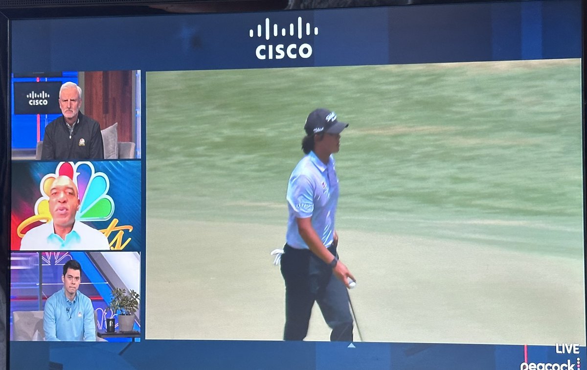 DougTcomedy's tweet image. Hey @usopengolf please just show us golf instead of these idiots blabbering on about odds and other nonsense. Seriously your killing the vibe! #usopen #peacock