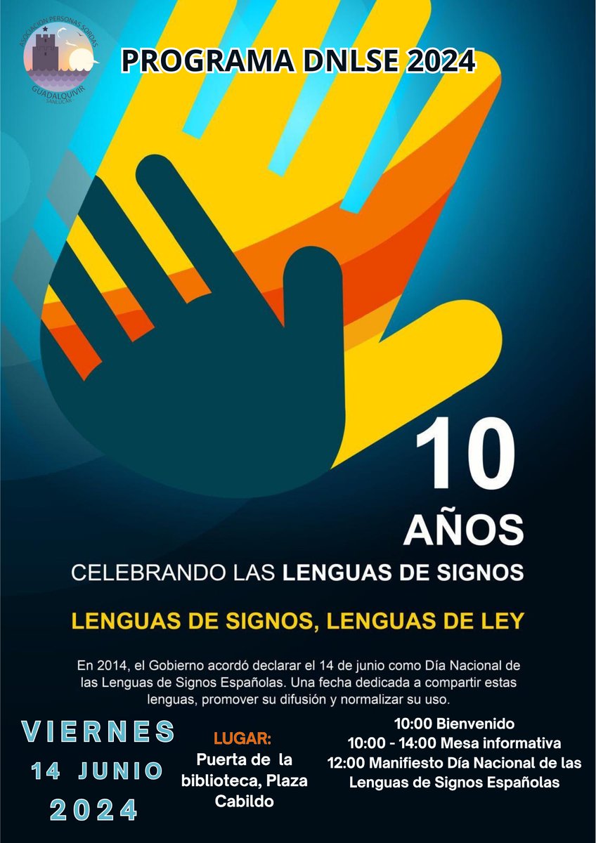 Apesorgu_'s tweet photo. Hola a todos, mañana es el Día Nacional de las Lenguas de Signos Españolas, que celebraremos en la puerta de la biblioteca (Plaza Cabildo). Habrá una mesa informativa y otras cosas interesantes que podéis ver. Venid a visitarnos, ¡con ganas de veros!  #LenguaDeSignos #yoconls https://t.co/oayzZkIJ3n