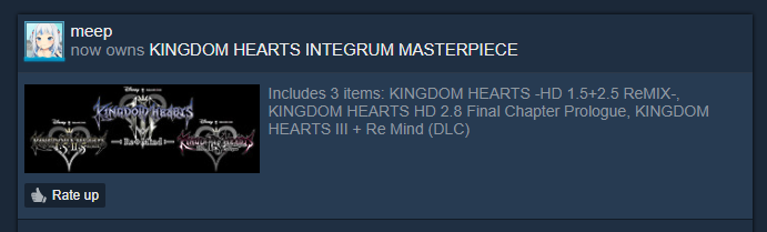 #KHonSteam #Contest
Played KH1 on PS2 and now It's finally on steam! Excited to play KH 2 and 3 now! ♥♥♥

Enter the Contest to have a chance to win a Steam Deck and more!! Clicking the link below would help me a lot!
wn.nr/LqGEmrP
wn.nr/LqGEmrP