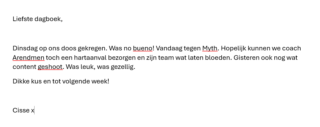 Het dagboek van Cisse
#ESLOL