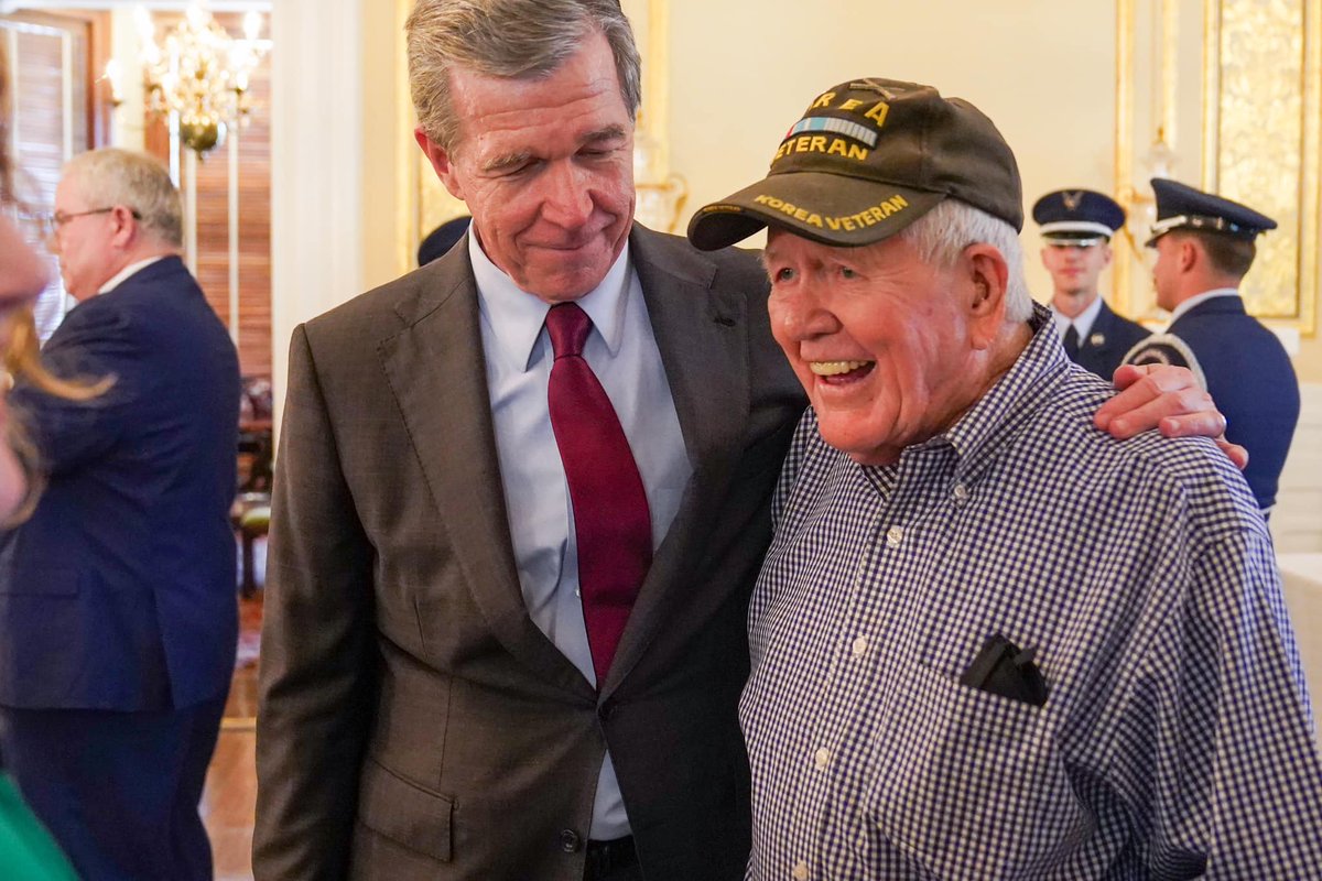 NCDMVA's tweet photo. Happy Birthday to @NC_Governor from @NCDMVA! Thank you for all you do for our military and veterans.
Photo Courtesy: Governor Cooper hosted military appreciation month celebration at the Executive Mansion to honor #servicesmembers and #Veterans on May 20, 2024. https://t.co/gP6UVfEDtp