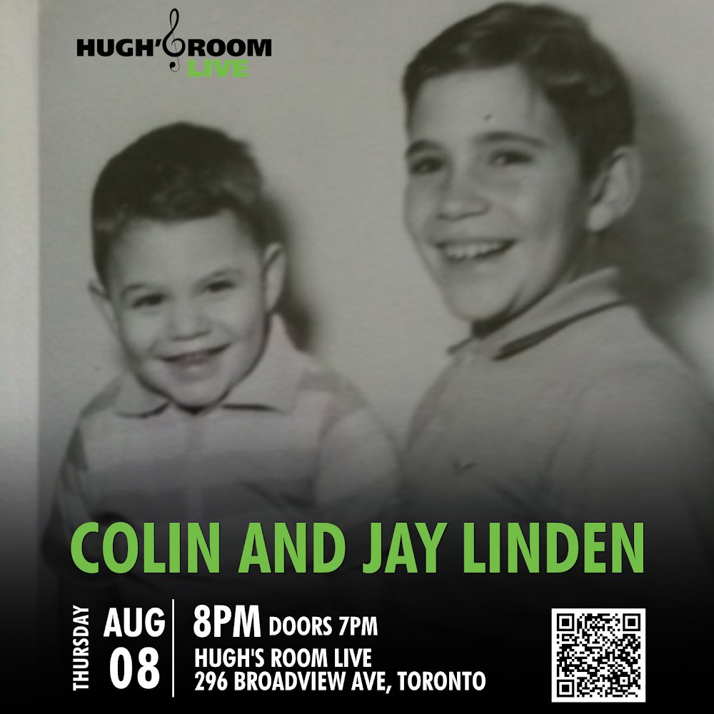 Tell you what’s happening! My brother Jay and I as pictured below are coming together for a rare and beautiful performance <a href="/HughsRoomLive/">HUGH'S ROOM LIVE</a> Aug 8 #toronto TICKETS: showpass.com/colin-and-jay-…