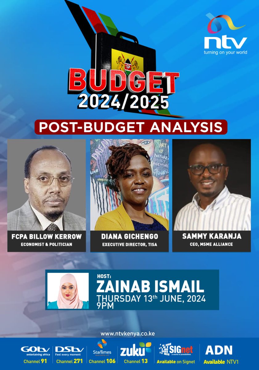 TISAKenya's tweet photo. 🚨Don't miss this!
Post-Budget Analysis!
Our Executive Director, Diana Gichengo, will be on NTV tonight at 9 PM for a hard-hitting post-budget analysis. 📊💥 This is one discussion you can't afford to miss! #NTV #PostBudgetAnalysis #RejectFinanceBill2024 https://t.co/JT5103rIFj