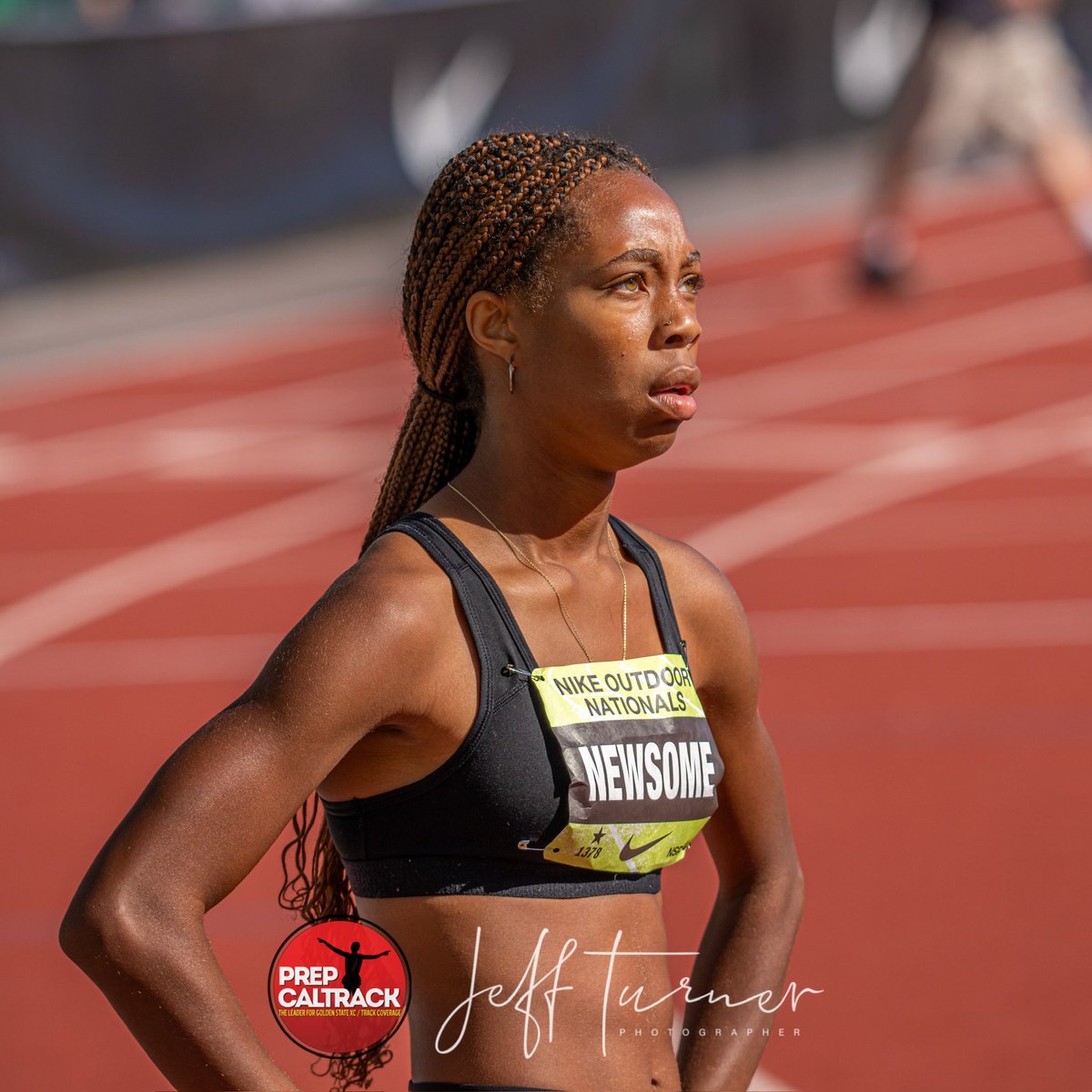 Breelyn Newsome of <a href="/AlemanyHSTrack/">Alemany Track & Field + XC</a> missed qualifying for tonight’s 100M final in the Emerging Elite division of the Nike Outdoor Nationals, but she’ll be back tomorrow for her specialty, the 100m Hurdles!