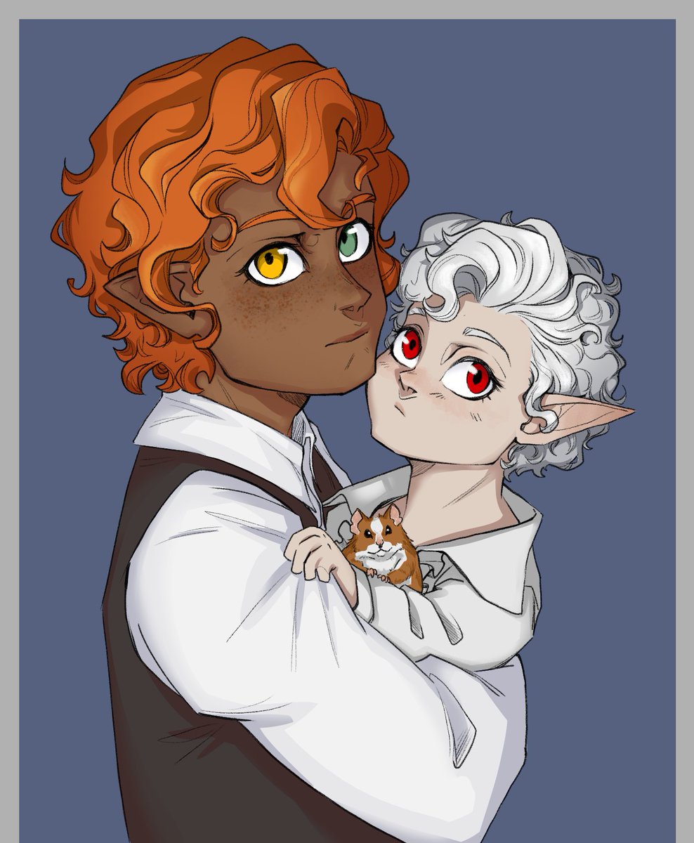BluesW14's tweet photo. I just wanted to draw a baby Astarion and Isaac as a child... 
If I have to find a justification I'd just say... wild magic?
#bg3fanart #BaldursGate3 #Astarion #bg3 #BG3tav https://t.co/iNLstO9bYo