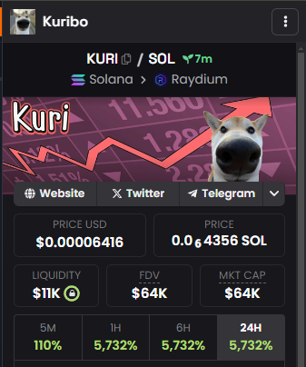 KuriSolana's tweet photo. Dexscreener Token Profile Updated #KURI #SOLANA https://t.co/B1JBZCQ8bf