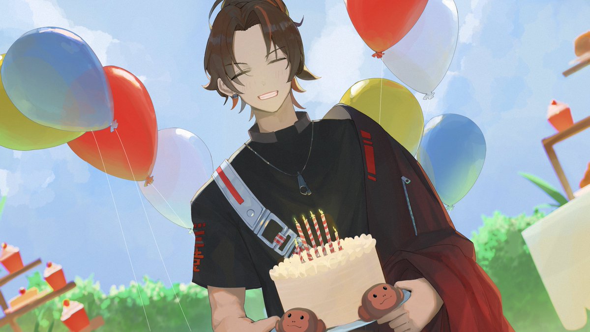 SarugakuLeon's tweet photo. Thank you everyone who went to my birthday stream yesterday!

I had such a fun time and truly thank you all for being there RAAAA
CHEERS TO THIS MONKE RAAAAAAAAAA https://t.co/9rQK5pxoB6