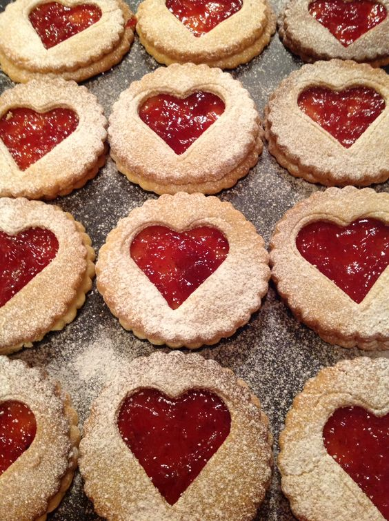 Heart jam cookies <3