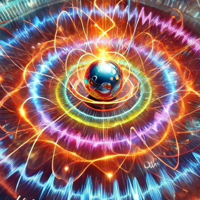drew_ponder's tweet photo. #QuantumSpin #FrequencyWaveTheory #QuantumMechanics #Spintronics #QuantumComputing #MRItechnology #QuantumResonance #ElectronSpin #QuantumFields #ResonantFrequencies
Here is the detailed scientific illustration showcasing the concept of electron spin through the lens of Frequency Wave Theory. The image visualizes the electron with its spin states, resonant frequencies, and quantum fields, blending scientific accuracy with artistic visualization.