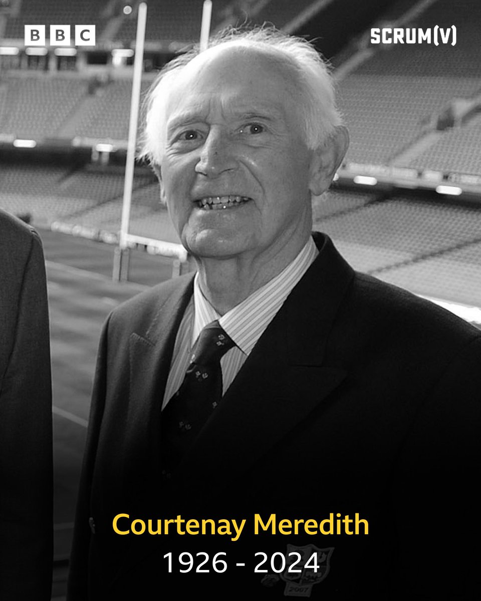 BBCScrumV's tweet photo. Courtenay Meredith has passed away at the age of 97.

He was the last surviving player from the Wales side that beat New Zealand in 1953. https://t.co/eK2durRgW6