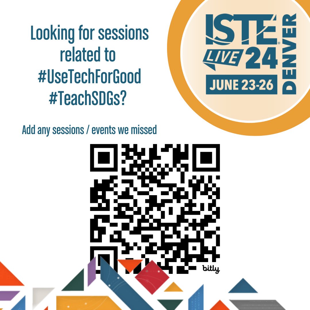 SpringbayStudio's tweet image. Building your #ISTELIVE schedule and looking for things related to #useTechForGood #TeachSDGs ? Let&apos;s build a quick list together. Feel free to add any relevant sessions and events you come across: 
bit.ly/3VCkkuu 
@EvoHannan @timneedles @MrsHayesfam @HollandKaylah