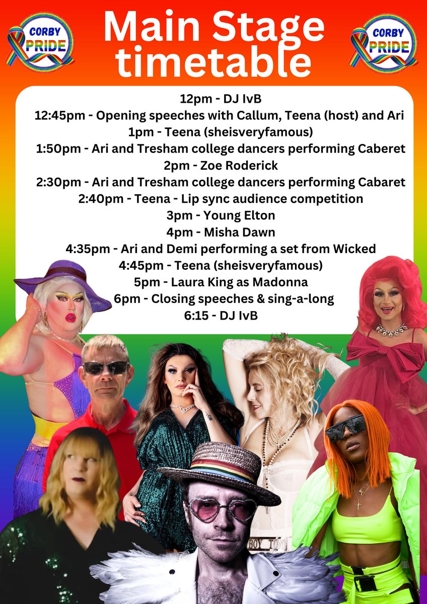 Full line up of main stage, see you on Saturday 22nd June