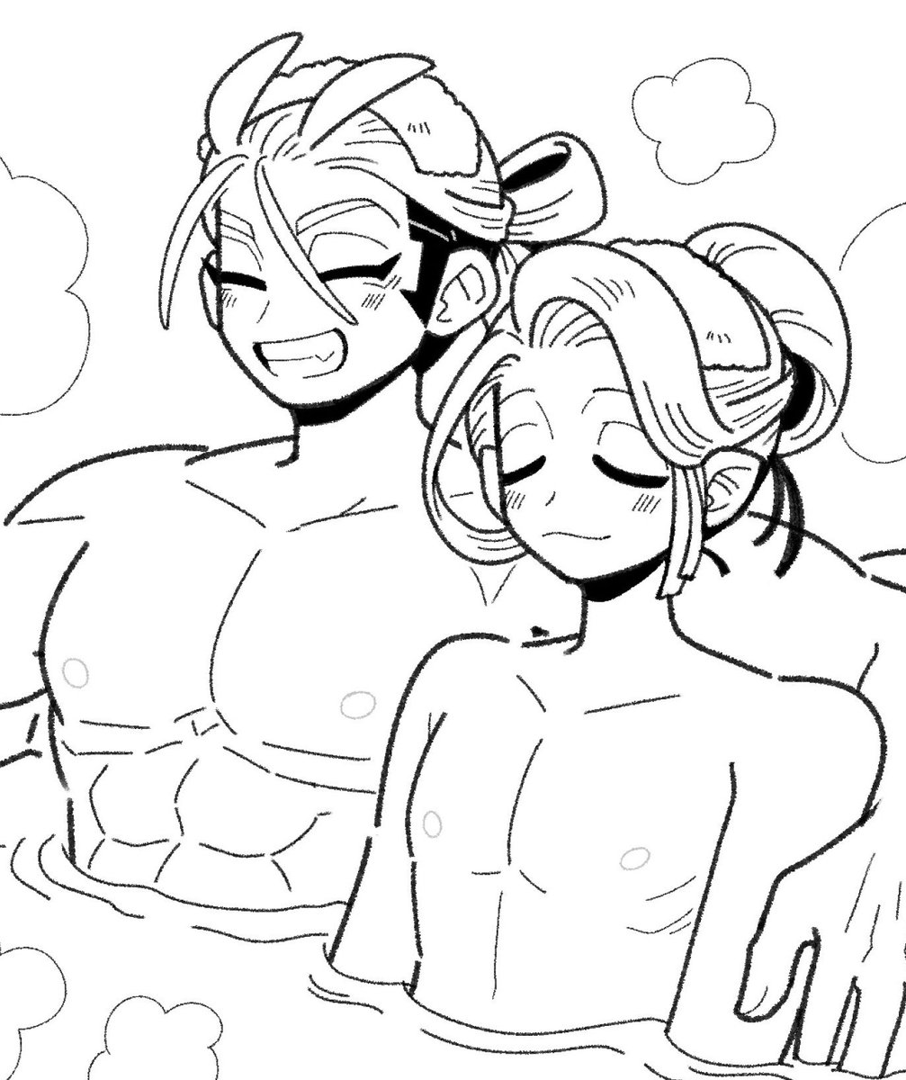 がとうると温泉(描きかけ) 