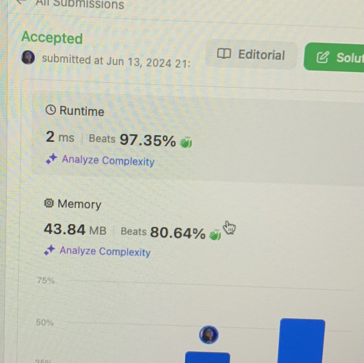 ishika_tailor's tweet image. Just discovered LeetCode&apos;s new AI feature! 😍 It analyzes my code&apos;s time and space complexity instantly. Exactly what I needed! #CodeSmarter #LeetCode #AIFeatures 🚀😭❤️