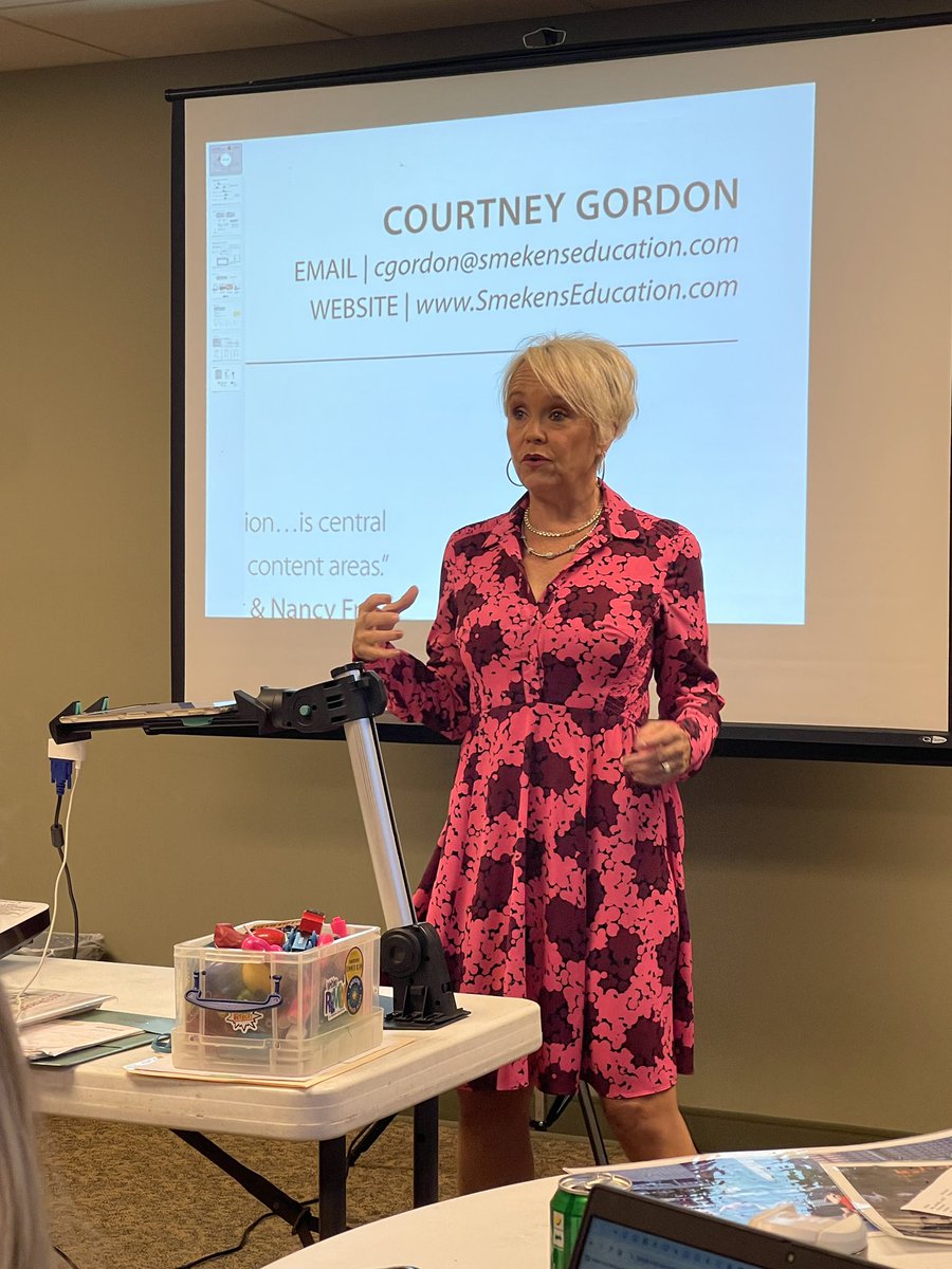 DarynLMorris's tweet photo. @SmekensEd Courtney Gordon was fantastic once again sharing the 6 vocabulary strategies and getting students to know the word so they can write the word! @KEDCGrants @KEDC_HERO #elevationsummit https://t.co/6DfRWbXIvx