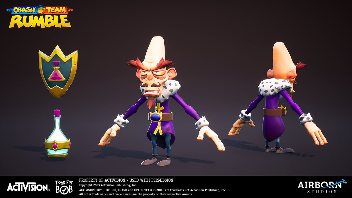 airbornstudios's tweet photo. And one more #CrashTeamRumble bit: Empirical Formular N. Brio! https://t.co/HYMTjCdRdi Concept by @ViktorFetsch , #3dart by Martin Elsäßer! #gameart #3modeling https://t.co/QygFEIp943