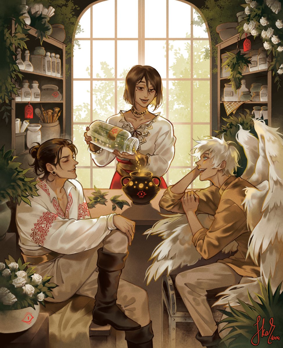 Skar_1004's tweet image. A thread with all stuff I made for my SatoSugu AU 😔💛💛💛
I suppose now it will be much easier to find chapters, info and art 🫶