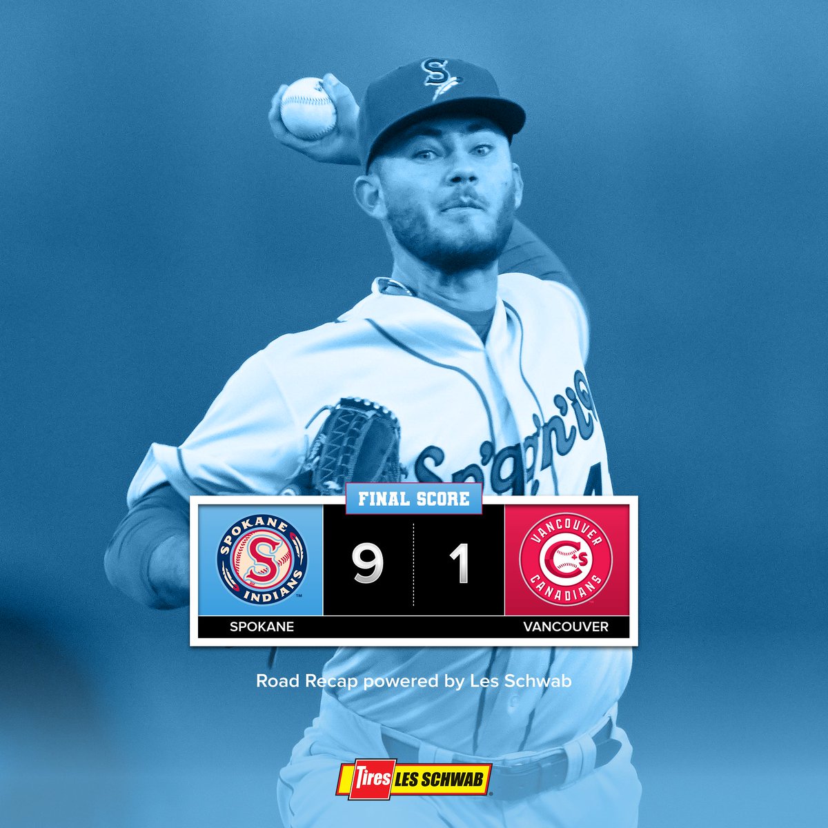 Mason Green tied a career high with 10 K's and Juan Guerrero drove in five as the Indians captured their second straight over the C's. Here is last night's Road Recap from Vancouver powered by <a href="/LesSchwab/">Les Schwab Tires</a>. #GoSpo