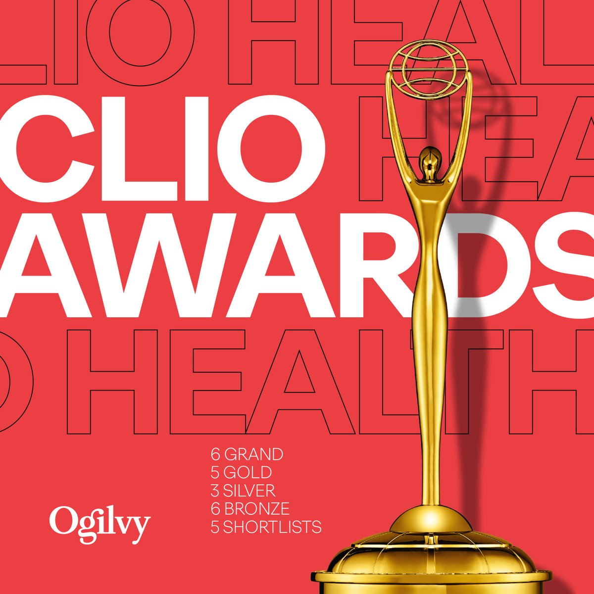 OgilvyHealth's tweet image. #TeamOgilvy's creative excellence in modern healthcare communications was celebrated at the 2024 Clio Health Awards, where we won a total of 25 honors. #BorderlessCreativity @The_Clios