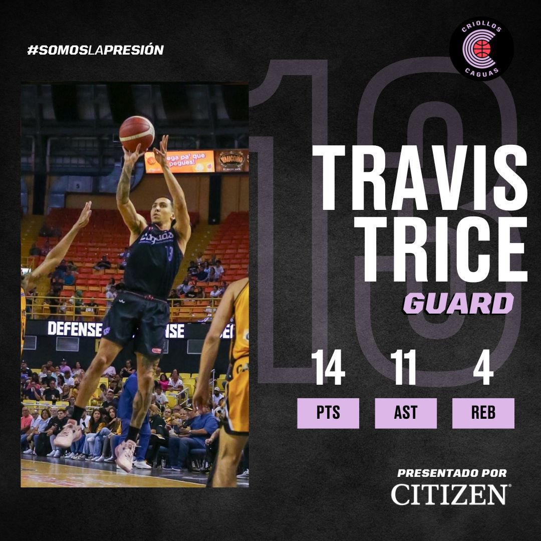 Seguimos vibrando tras la victoria de anoche en Arecibo. 

¿Lo mejor? El juego colectivo, con seis criollos en doble dígito y 45 puntos del banco. 

Los mejores de la noche:
<a href="/JohnnyCashVU23/">John Jenkins</a>, Onzie Branch, Chris Pizarro y <a href="/Ttrice20/">Travis Trice</a>. 

#SomosLaPresión🫀