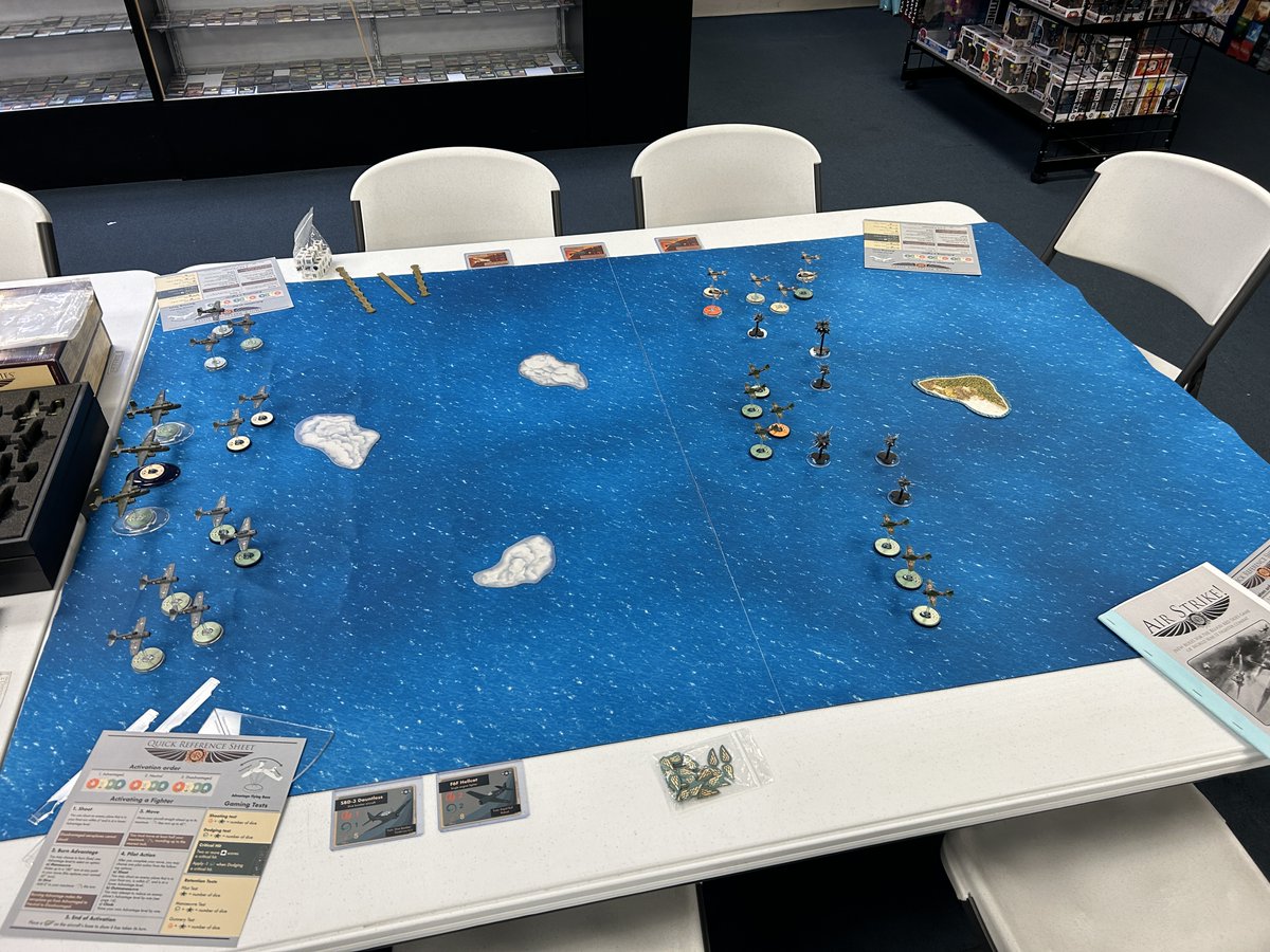 JunkieTerrain's tweet image. Small #bloodredskies demo day at our local store.  I will be running a small friendly tournament on August 10th for new players.  Prizes are to be awarded for acts of feat and there will be no 1st, 2nd, or 3rd place awards or scoring.  But everyone will walk away with something.